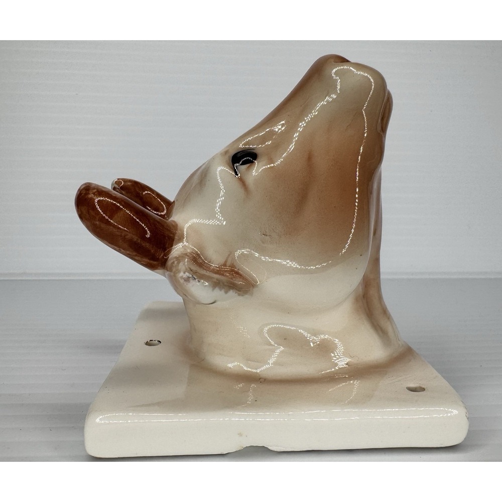 Vintage Ceramic Cow Bull Head Wall Hook Towel Apron Hanger Farmhouse Decor - Picture 4 of 12